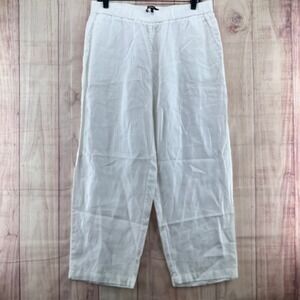 Quince Crisp White Wide-Leg Linen Pants